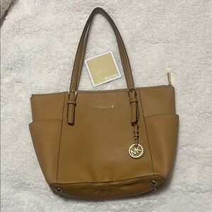 Michael Kors Tan Leather Tote Bag